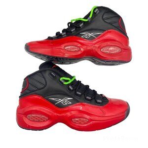 Reebok Question Mid Men's Basketball Shoes Red & Black Size 9 G57551